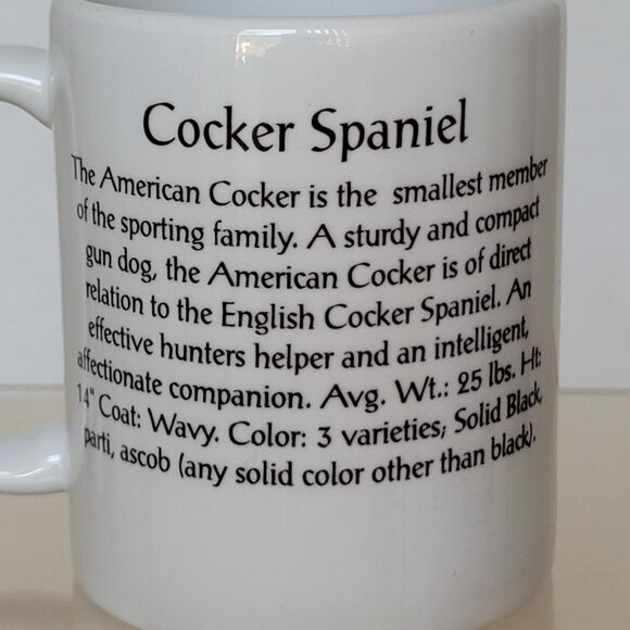 Vintage Laura Rogers Inc. USA 1995 Cocker Spaniels Dog Ceramic Coffee Mug - Picture 4 of 12